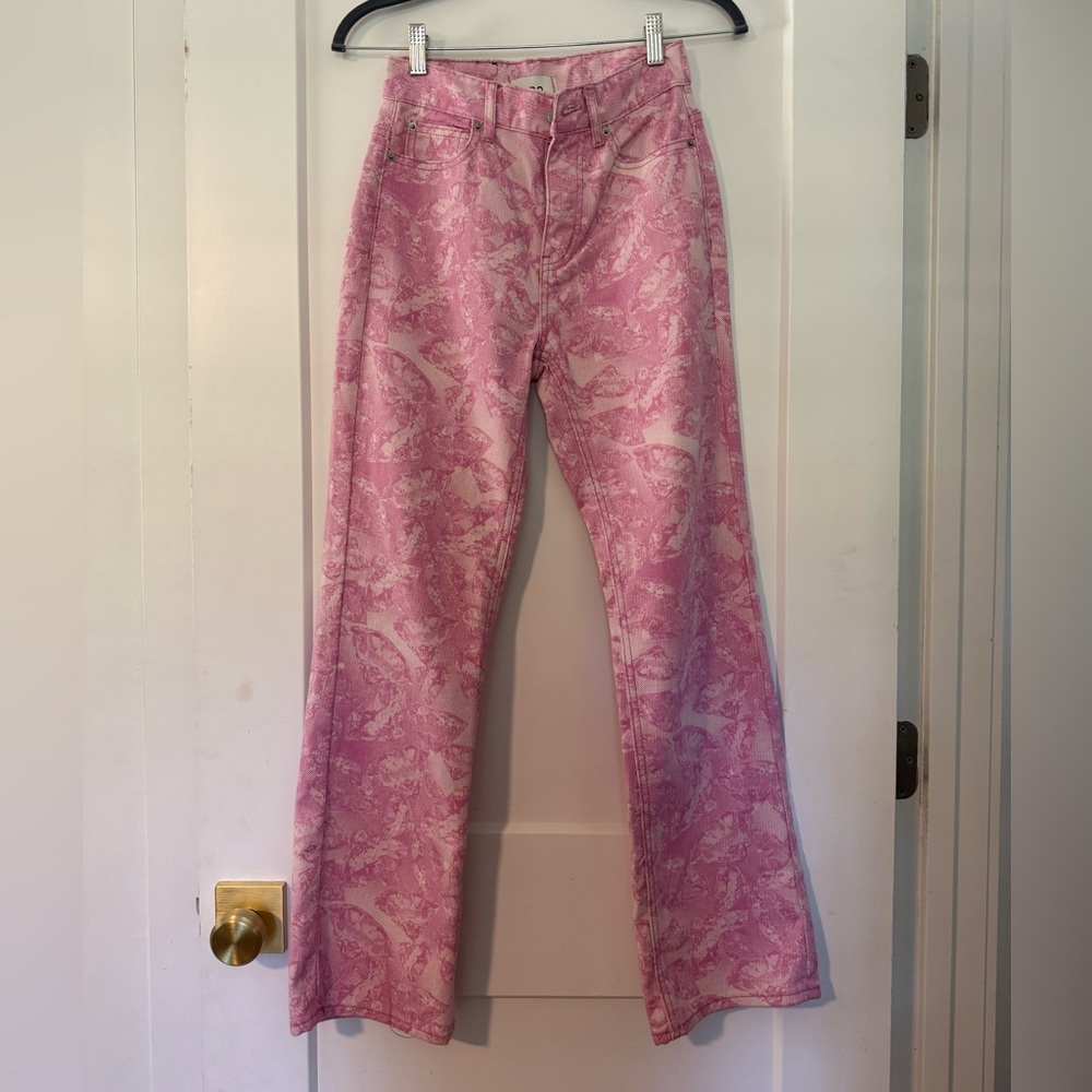BDG Pink Patterned Flare Pants